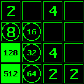 Grid board: 2048