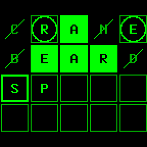 Grid board: word game