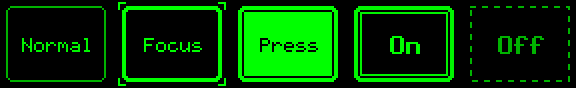 Button row: states, outline