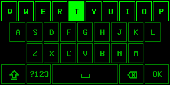Keyboard: key focus, shift once