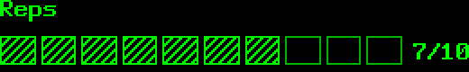 Progress: segmented, outline