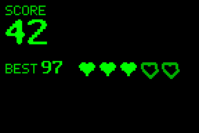 Score HUD: stacked