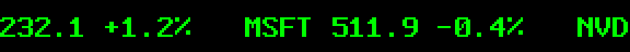 Ticker (one frame)