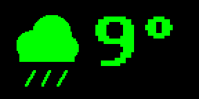 Weather glyph: rain